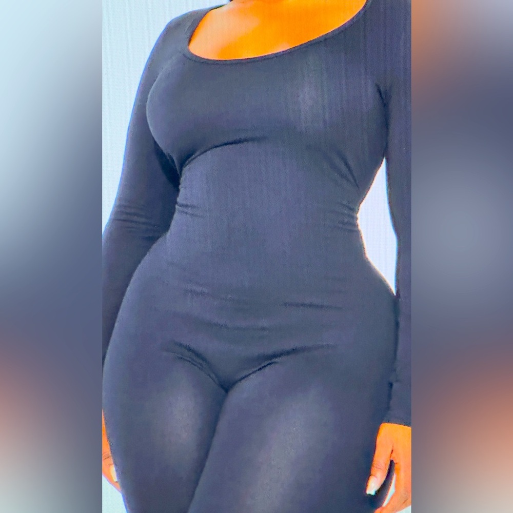Fashion Nova Black Long Sleeve Jumpsuit